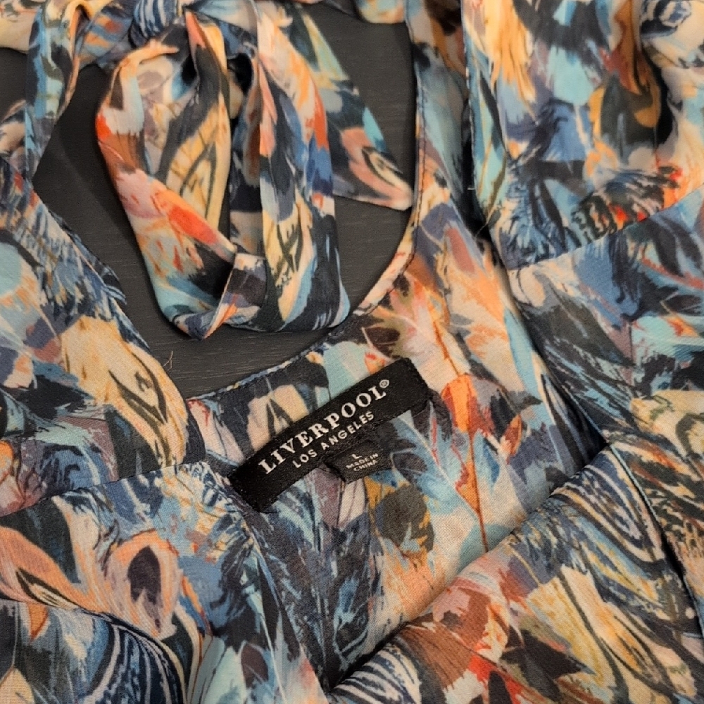Liverpool Women's Colorful Abstract Blouse